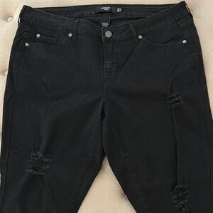 Torrid Black Distressed Jeans 18XT